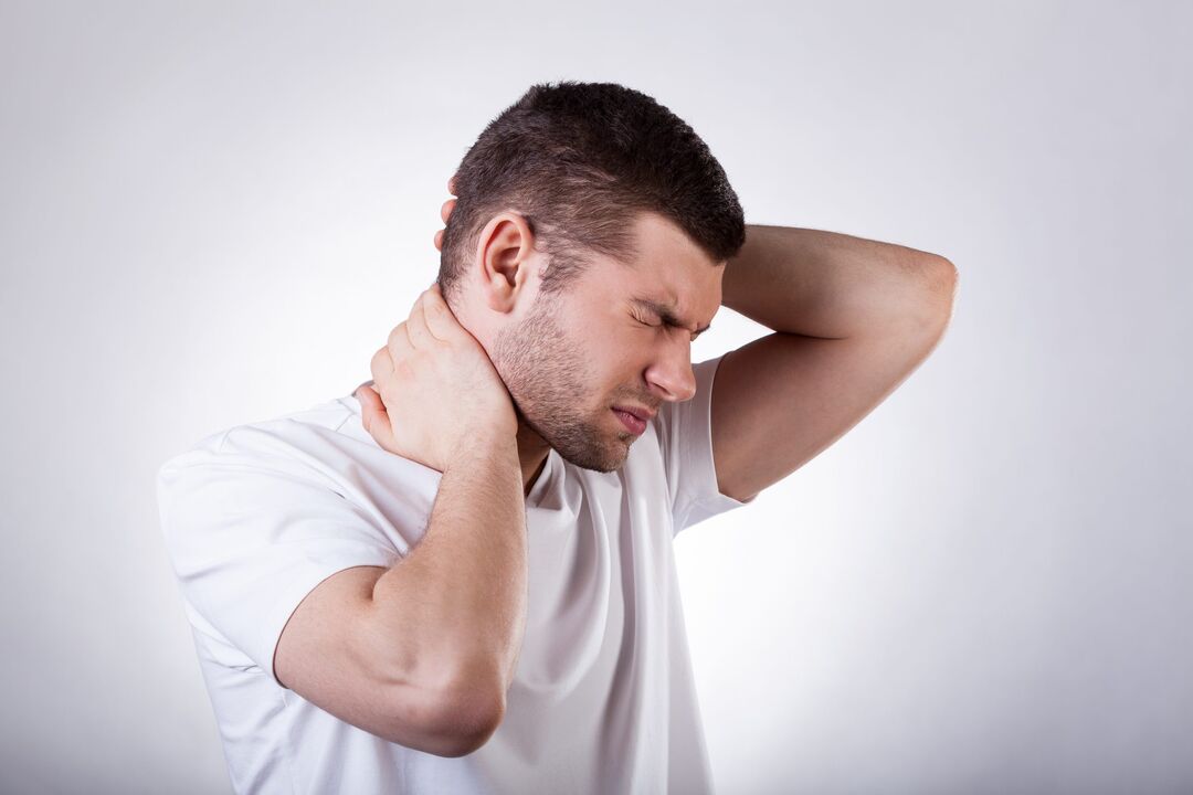 A man is worried about osteochondrosis of the cervical spine, requiring complex treatment